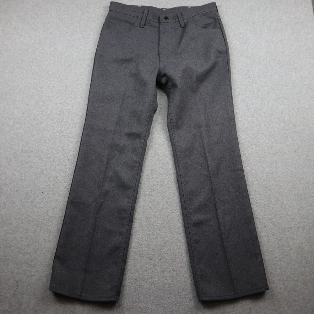 Wrangler Dress Jeans Mens 34x30 Regular Wrancher Western Trousers Gray USA Made